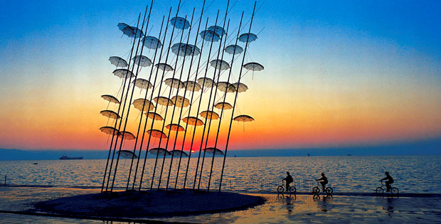 Ηλιοβασίλεμα στην Νέα Παραλία Θεσσαλονίκης