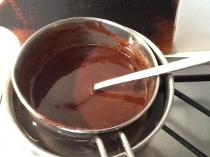 bain-marie για cake σοκολάτας